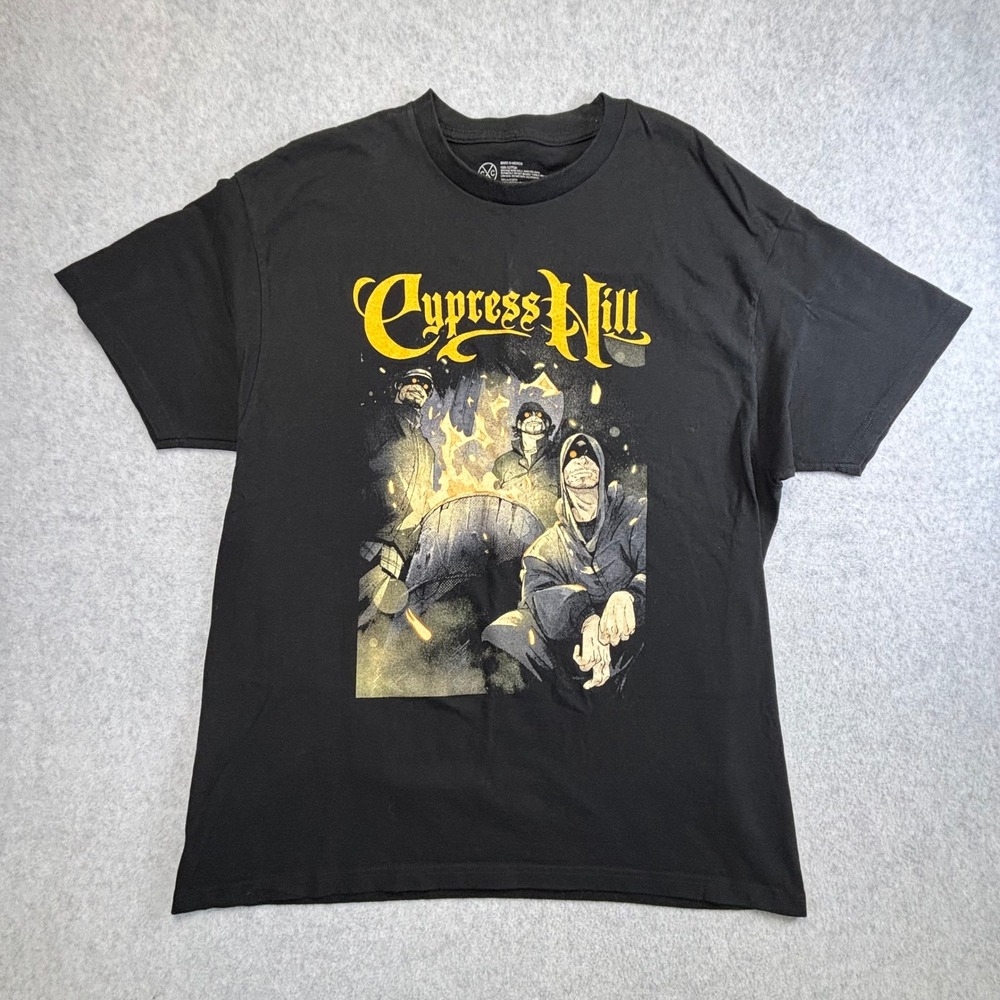Cypress Hill Graphic T Shirt Black Cross Colours XL Hip Hop‎ Rap Music Tee